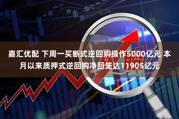 嘉汇优配 下周一买断式逆回购操作5000亿元 本月以来质押式逆回购净回笼达11905亿元